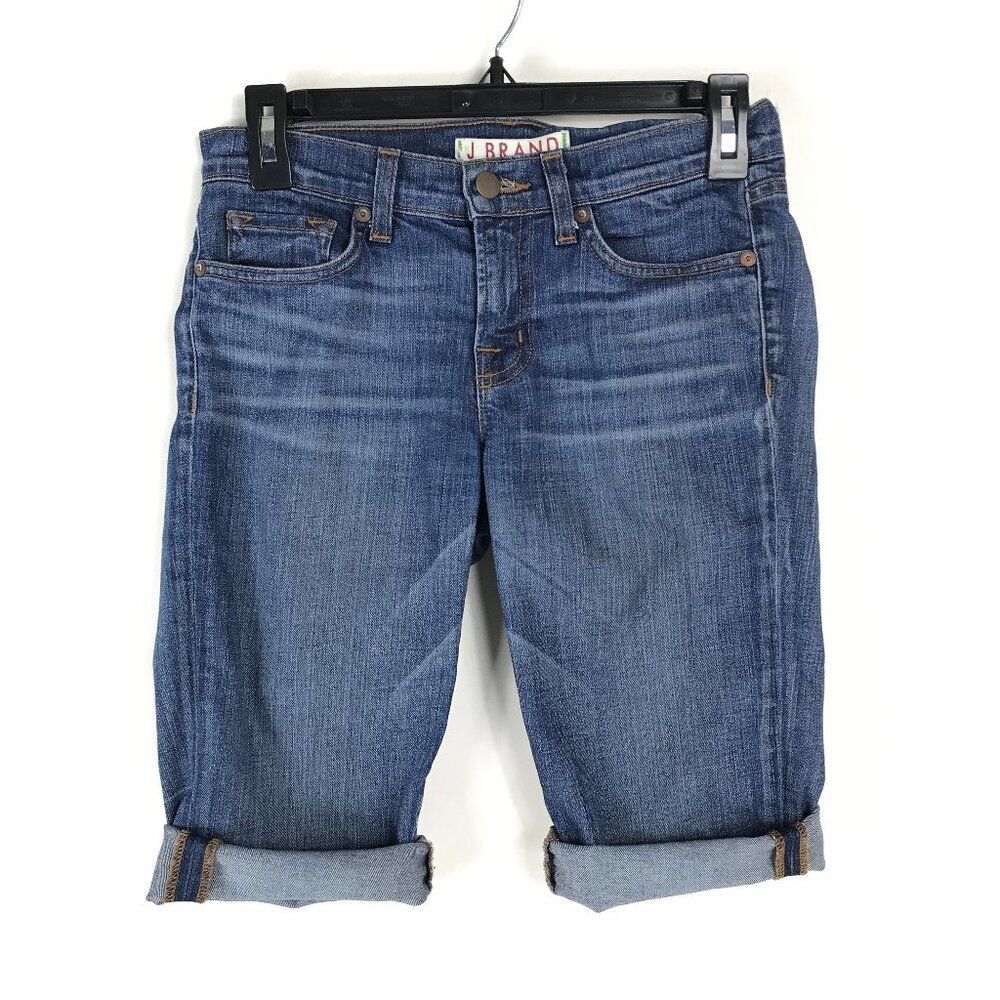 J Brand Lilly Cuffed Short Womens Size 25 Bermuda Stretch Denim Casual Summer